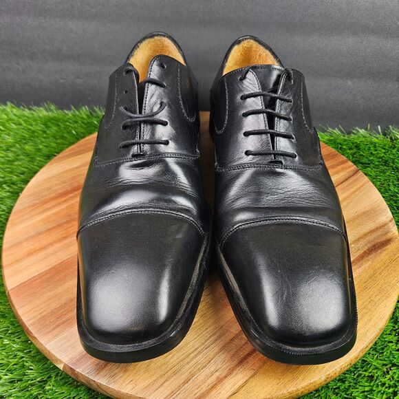 Men Mezlan Tavira Modern Cap Toe Oxford 9 Black Leather Dress Shoes Formal Spain main image 6